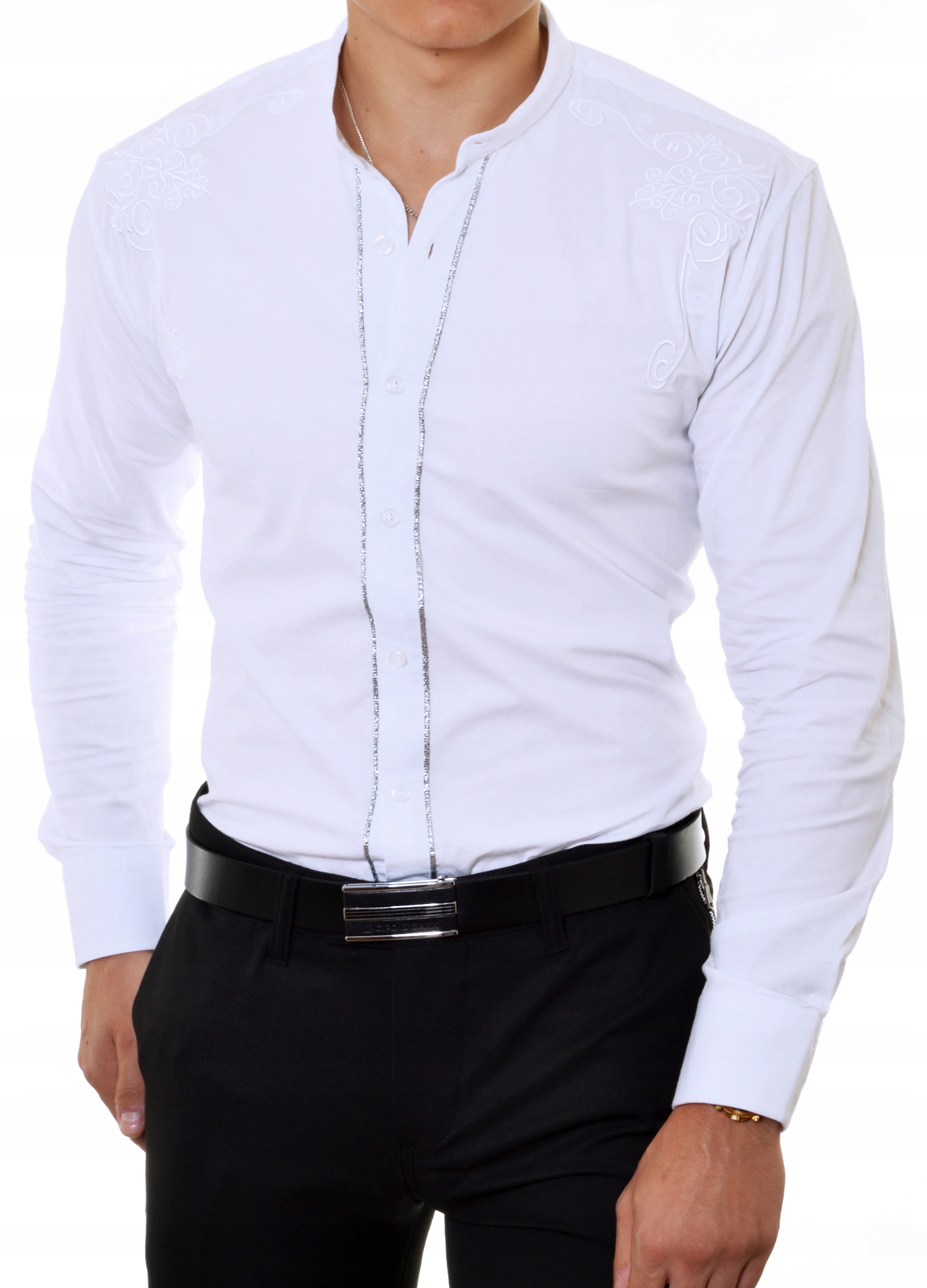 

Koszula Męska Elegancka Biała Ślub Prezent Wesele