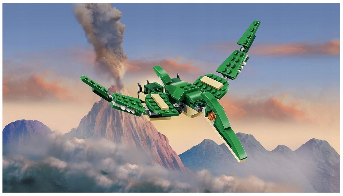 LEGO CREATOR 31058 Dinozaury 3w1 Triceratops Pterodaktyl Tyranozaur - T-Rex Wiek dziecka 7 lat +