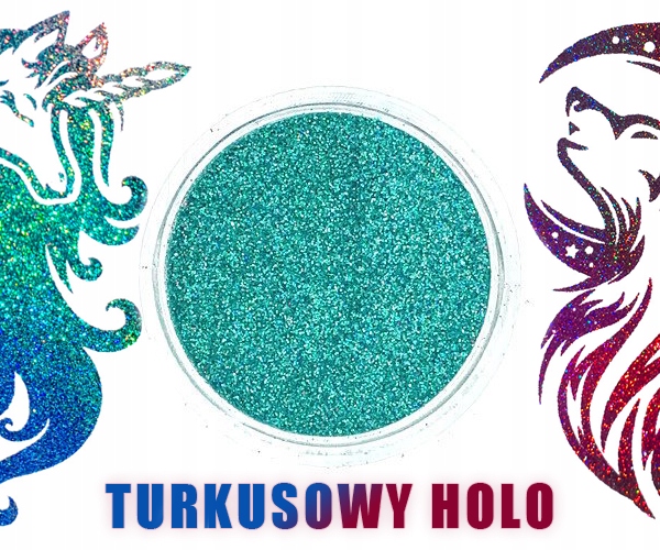 

turkusowy Holo tatuaż brokatowe szablony 3 ml
