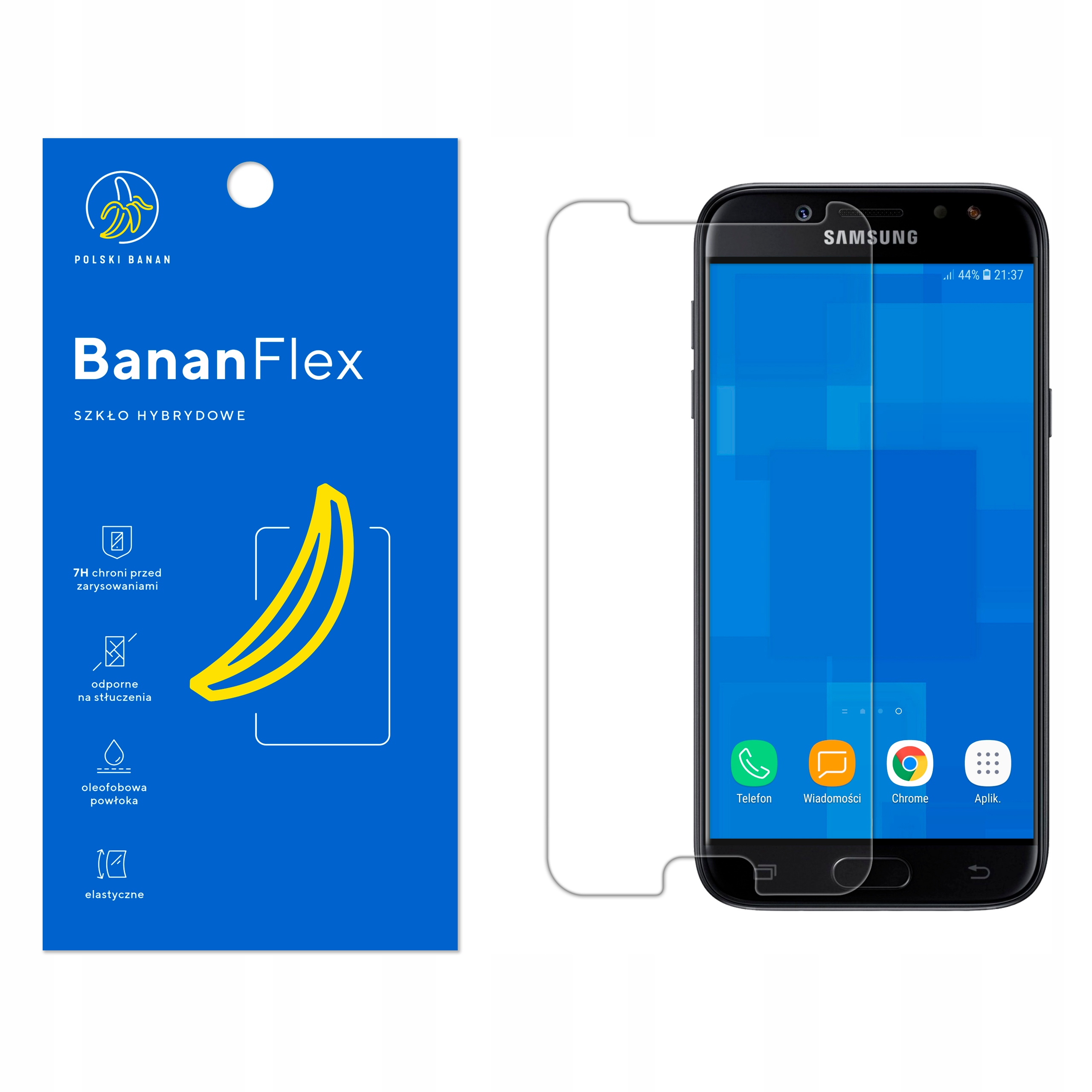 

Szkło Hybrydowe Polski Banan 7H do Samsung J5 2017