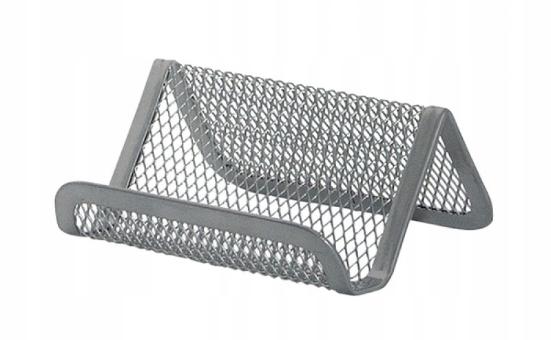 STOJAK NA WIZYTÓWKI Q-CONNECT OFFICE SET SREBRNY