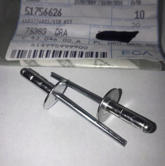 Nit aluminowy rozprężny Fiat Alfa Romeo Abarth ORG Producent części Fiat OE