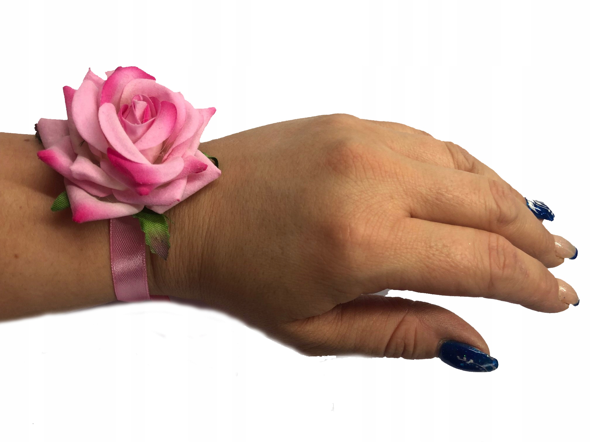 KOTYLIONY #40 RÓŻOWE ZAMSZOWE RÓŻE RÓŻ KOTYLION NA RĘKĘ Rodzaj kotylion