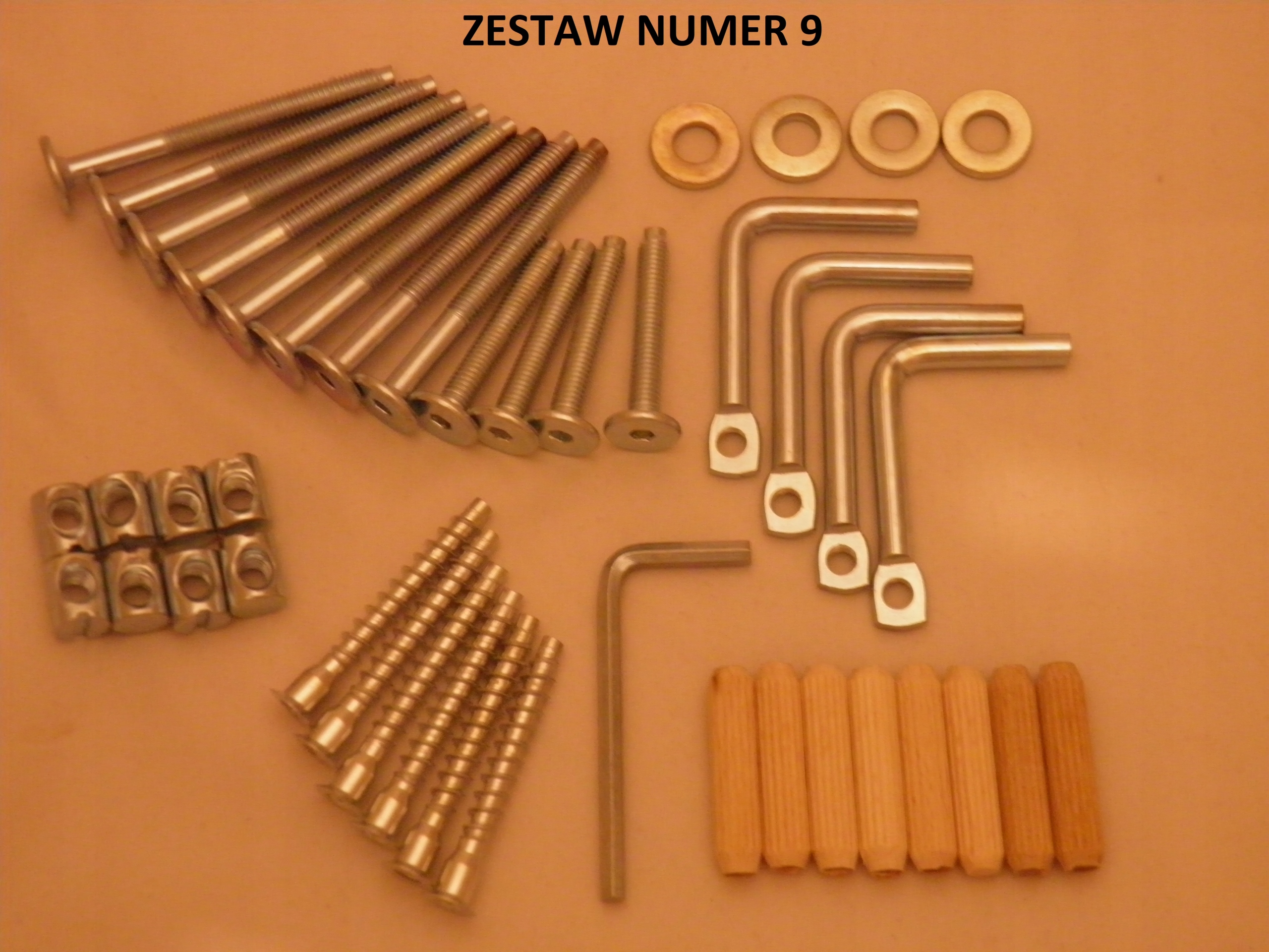 ŚRUBY DO MONTAŻU ŁÓŻECZEK DREWNIANYCH Kod producenta 002