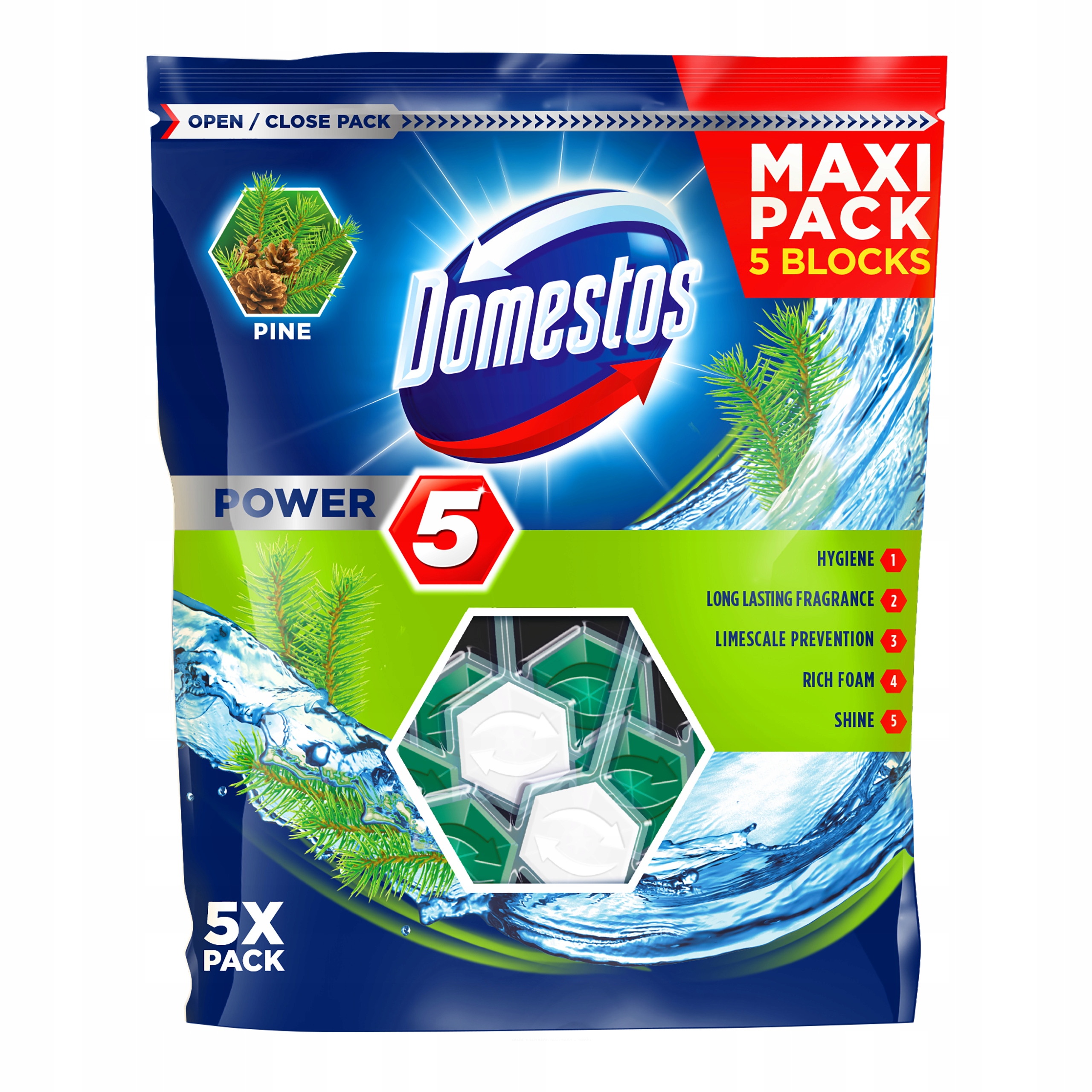 

Kostka do Wc Domestos Power5 Pine Las 5sz
