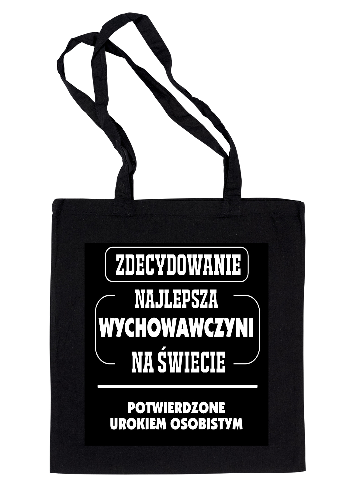 

Czarna Torba Bawełna Prezent Na Dzień Nauczyciela