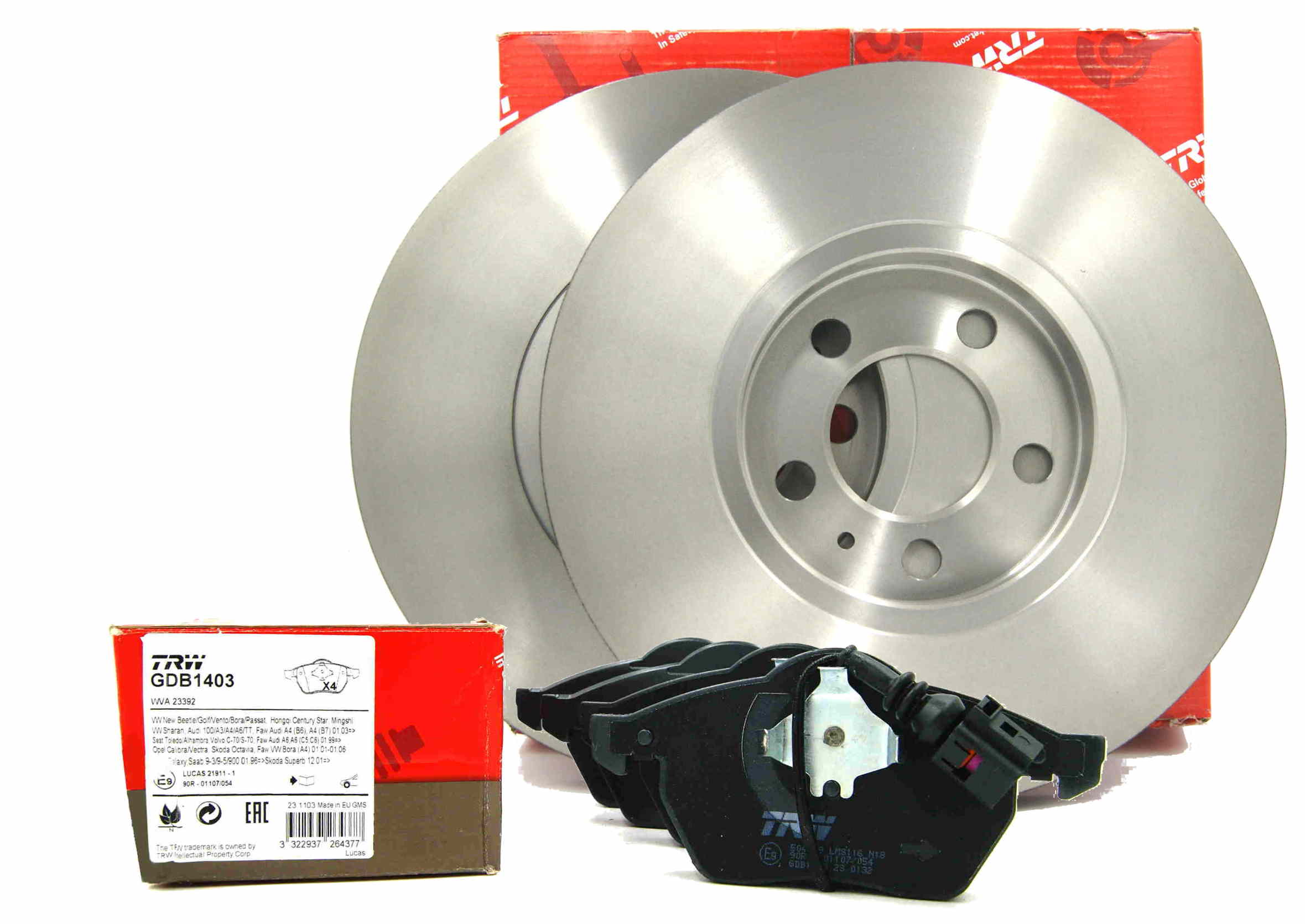 

Trw Tarcze+klocki Przód Do Audi A3 8L Leon 288MM