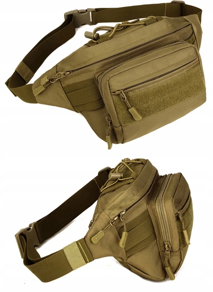 SASZETKA MĘSKA NERKA BIODRÓWKA WOJSKOWA Z PASKIEM Wzór dominujący bez wzoru