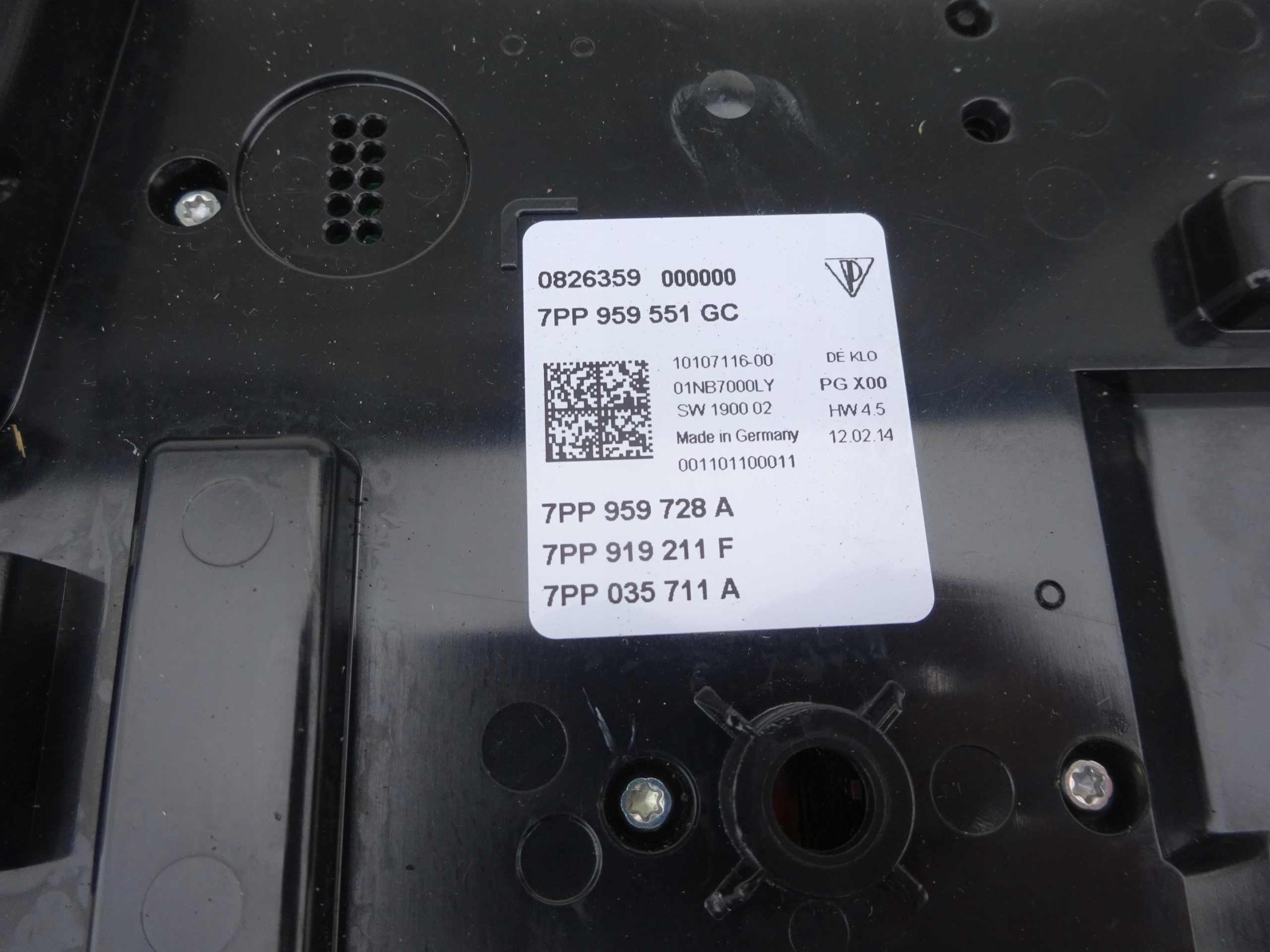 PORSCHE CAYENNE PANAMERA light control panel