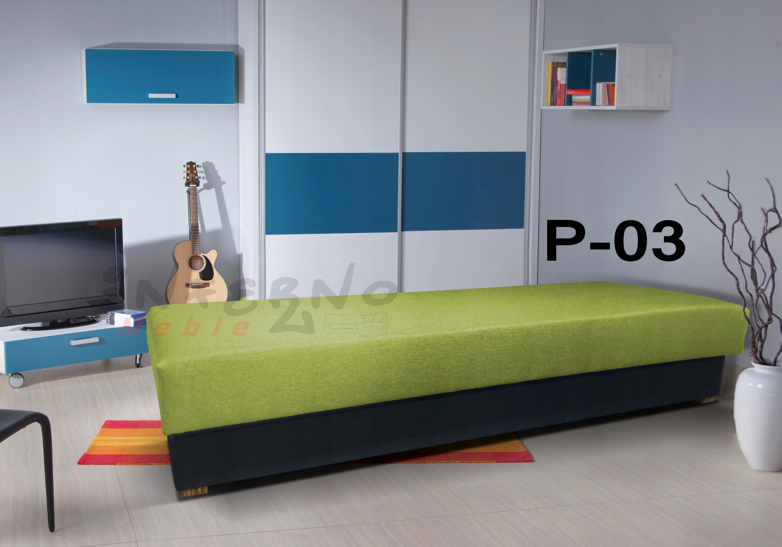 Łóżko pojedyncze, tapczan, łóżko młodzieżowe Szerokość mebla 90 cm