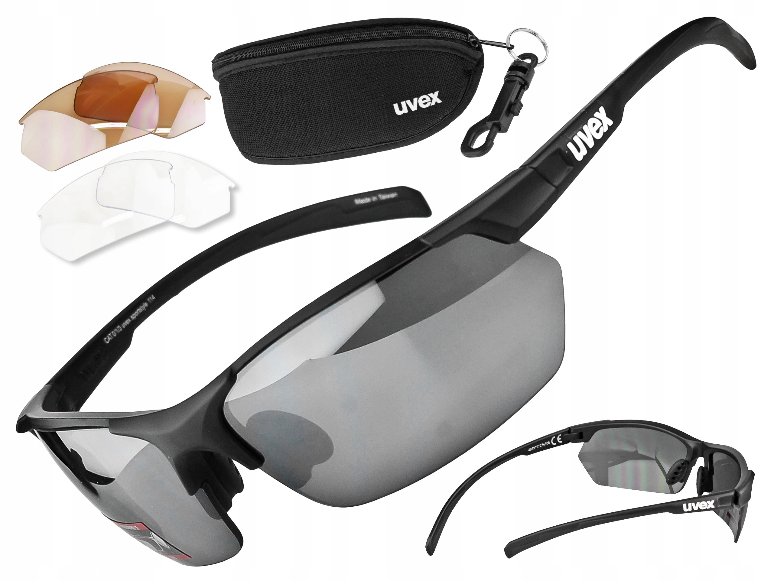 

Okulary Uvex Sportstyle 114 Black Wymienne Szyby