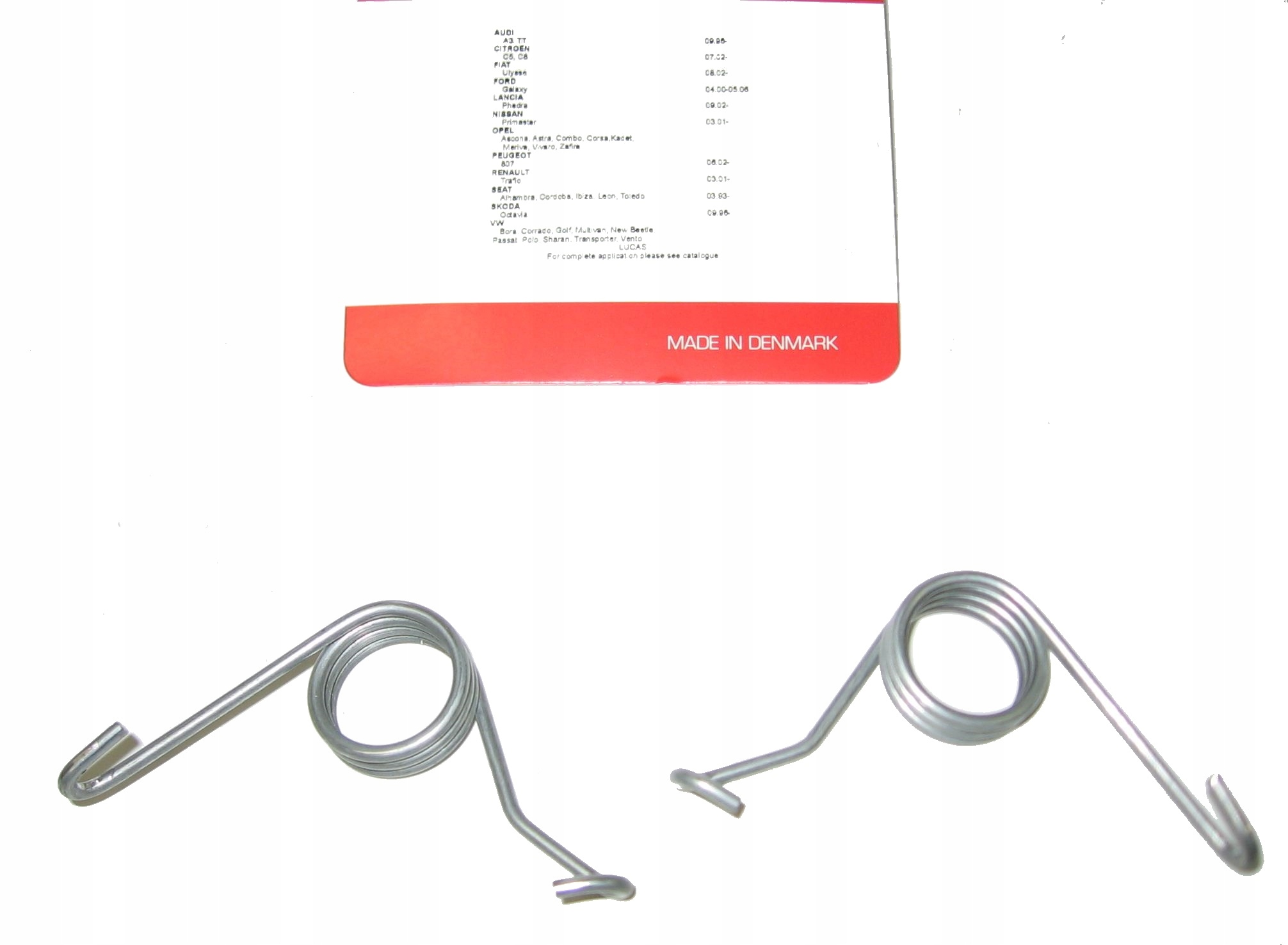 SPRĘŻYNY ZACISKU RĘCZNEGO LINKI HAMULCA TYŁ VW