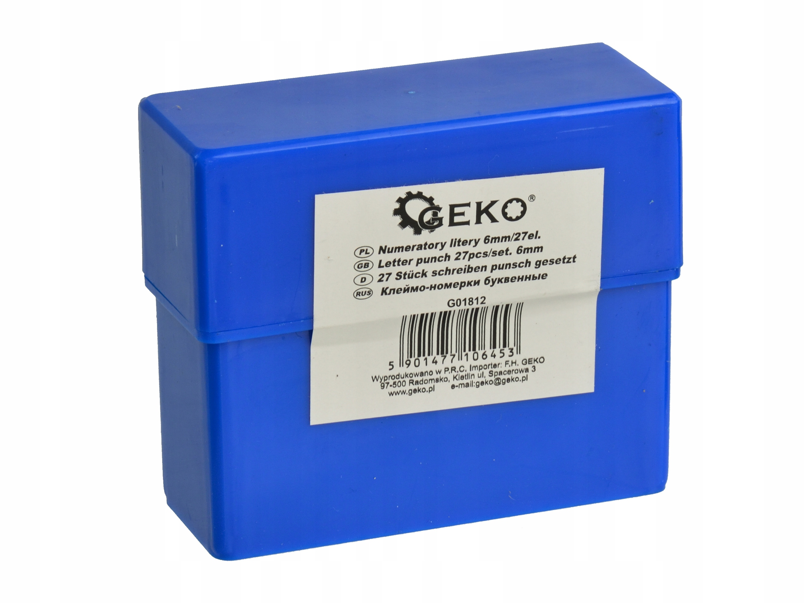 Numeratory litery 6mm/27el. Kod producenta G01812