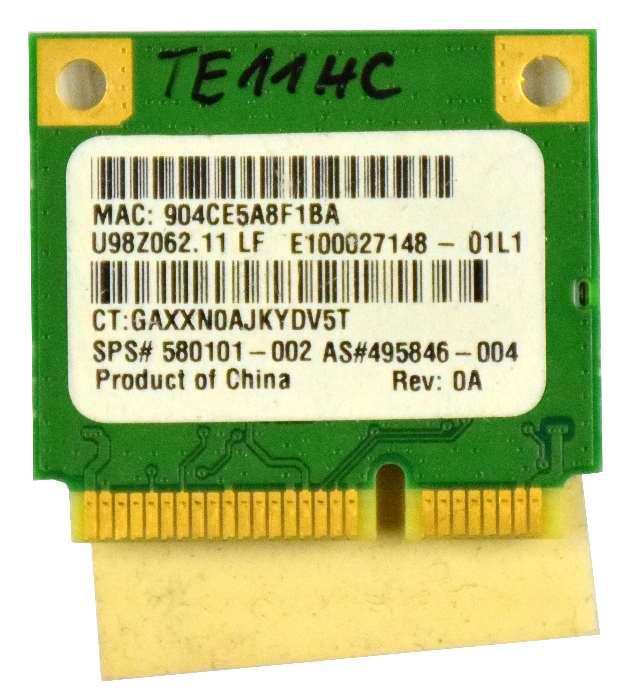 KARTA WIFI SIECIOWA ATHEROS AR5B95 SPS 518436-002 HP Acer EAN (GTIN) 5904292544714