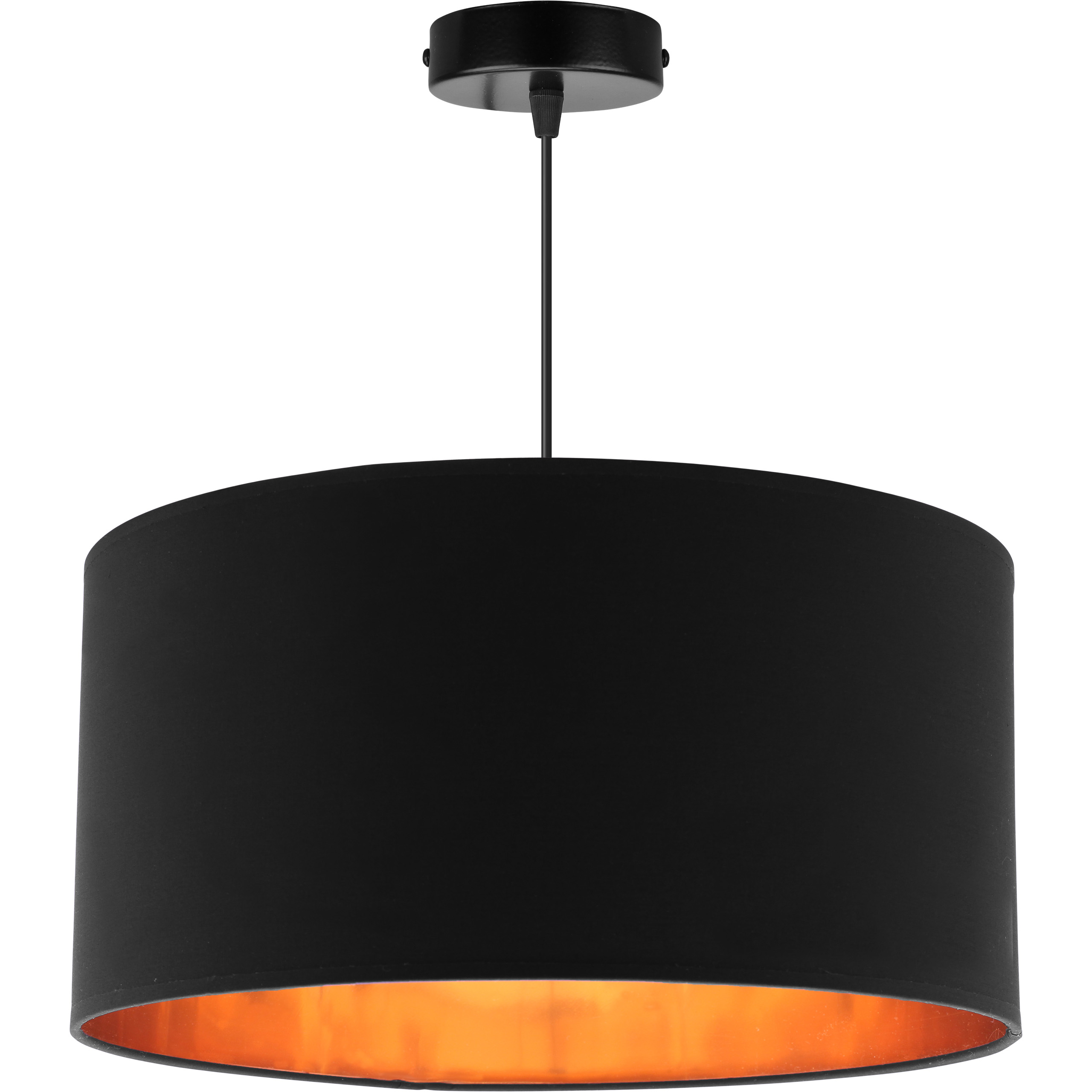 

Lampa Wisząca Sufitowa Żyrandol Złota Abażur Led
