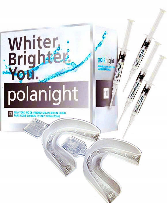 Żel Do Wybielania Zębów Polanight 4*16% +2NAKŁADKI