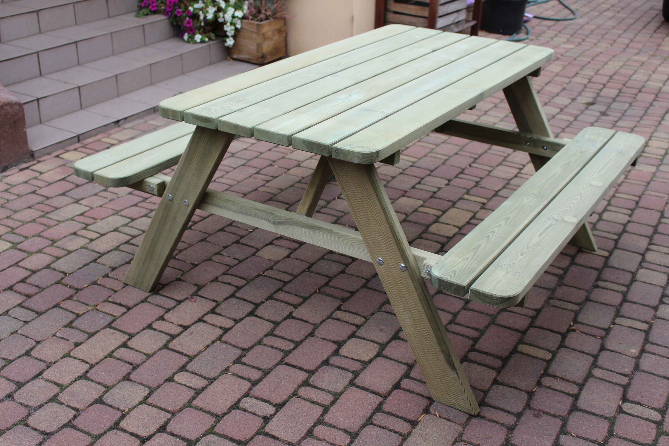 120SP STÓŁ PIWNY PIKNIKOWY 120CM ŁAWOSTÓŁ TRWAŁY Materiał dominujący drewno