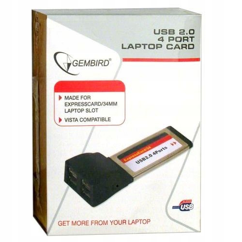 Nowy Kontroler ExpressCard 2x Usb 2.0 notebooka v2