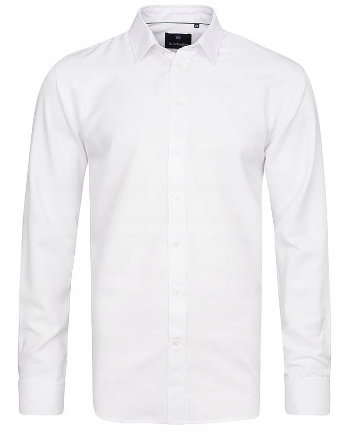 

Biała Koszula Wizytowa 100% Bawełna Slim Fit 44