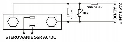 PRZEKAŹNIK SSR-25LA REGULACJA MOCY 25A 480VAC Marka inny