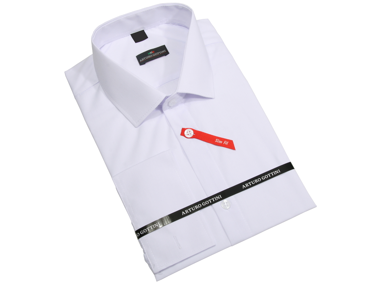 

Koszula Biała Gładka 44 176-182 Slim Fit