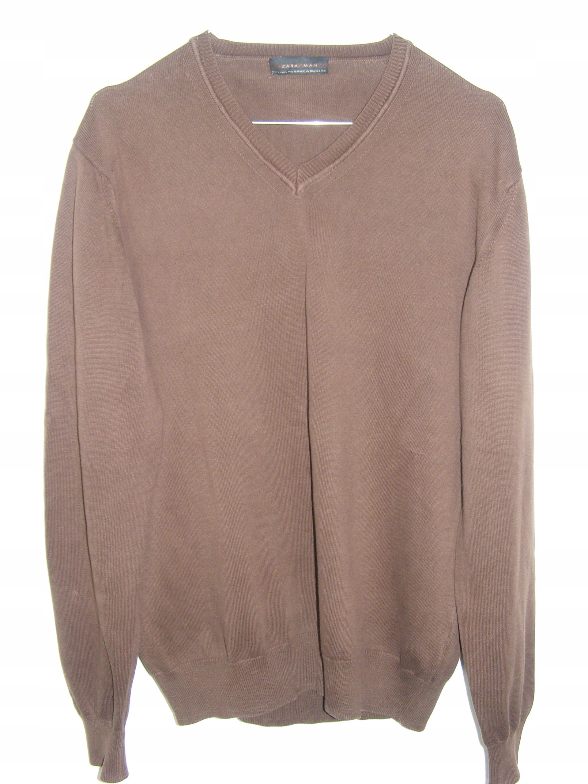 ZARA hnedý bavlnený sveter pulóver R L