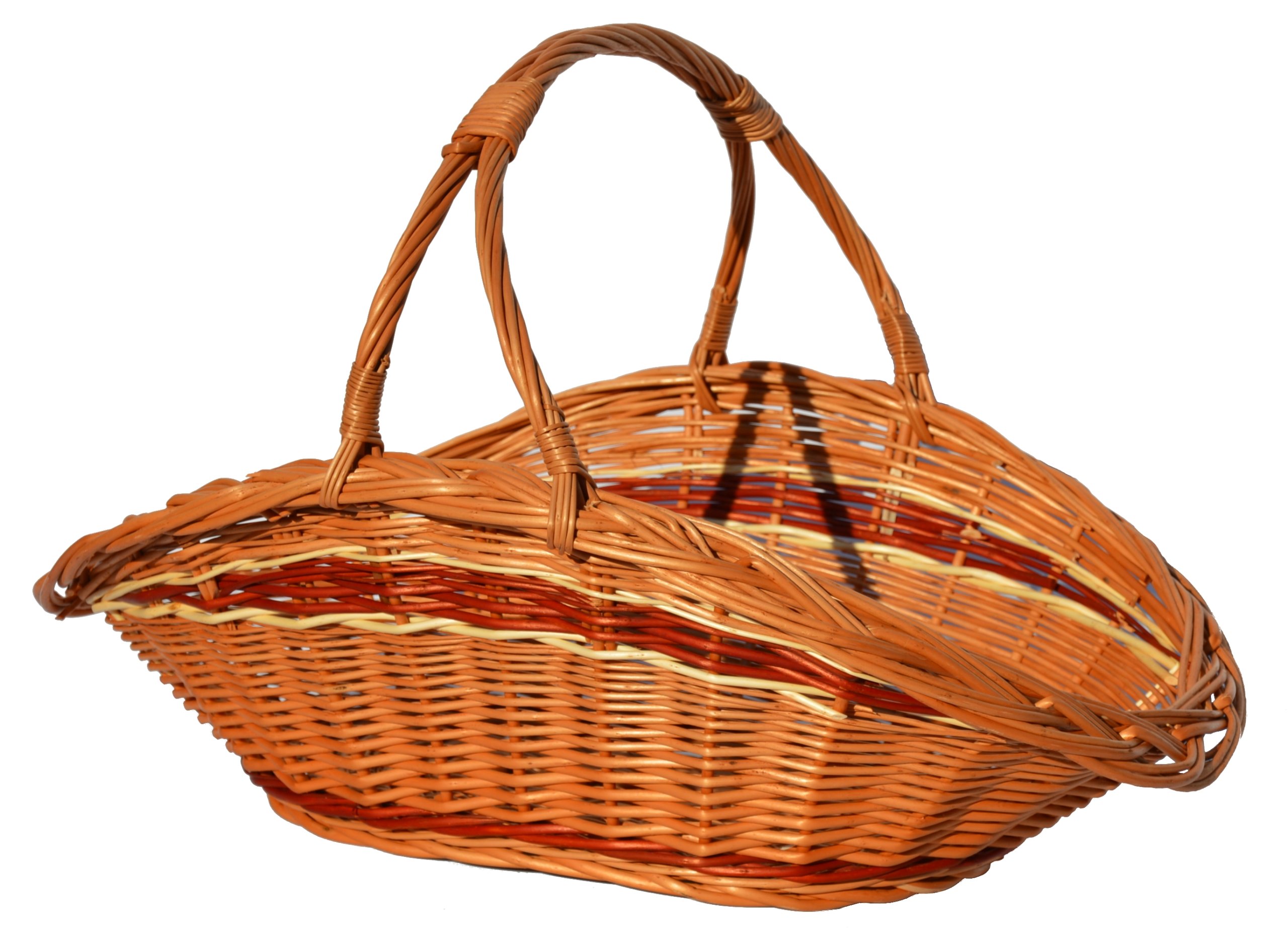 Velký Silný koš na dřevo do krbu 70 cm Proutí