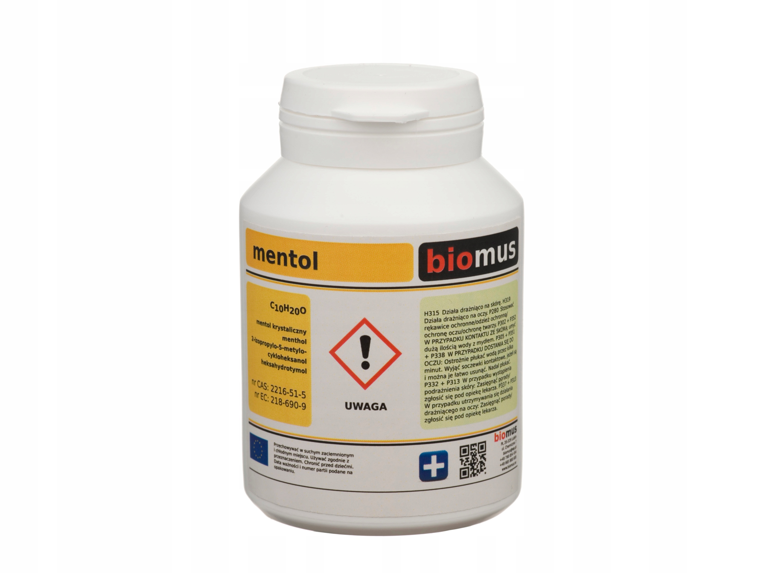 

Mentol krystaliczny Do Sauny czysty 50g Biomus