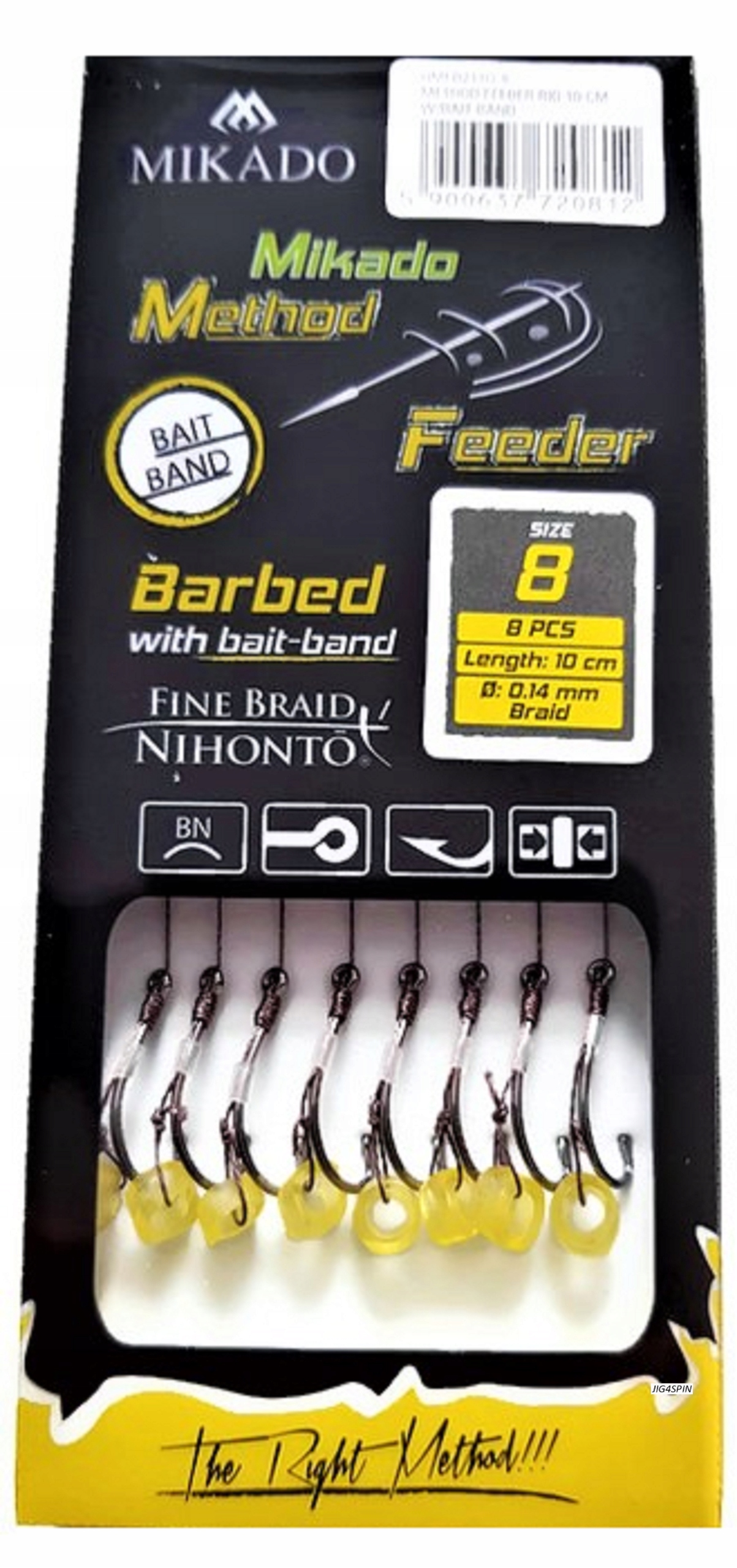 

Mikado Haczyki Method Feeder Przypony Z Gumką Nr 8