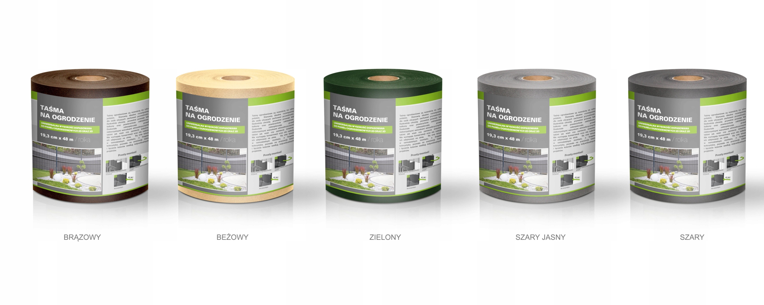 TAŚMA OGRODZENIOWA PŁOT PANEL 19,3cm x 33m PRODUKT POLSKI +Gratis Szerokość elementu 3300 cm