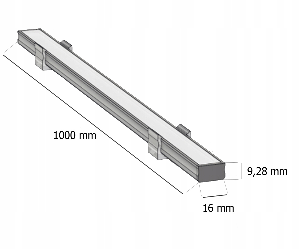 oświetlenie LED liniowe podszafkowe lampa - 100cm Rodzaj gwintu zintegrowane źródło LED