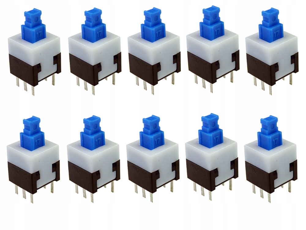 

mikro switch przycisk 8x8 mm 6 pin On - Off 10 Szt