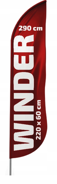 FLAGA REKLAMOWA 340x80 cm SKRZYDŁO ŻAGIEL WINDER