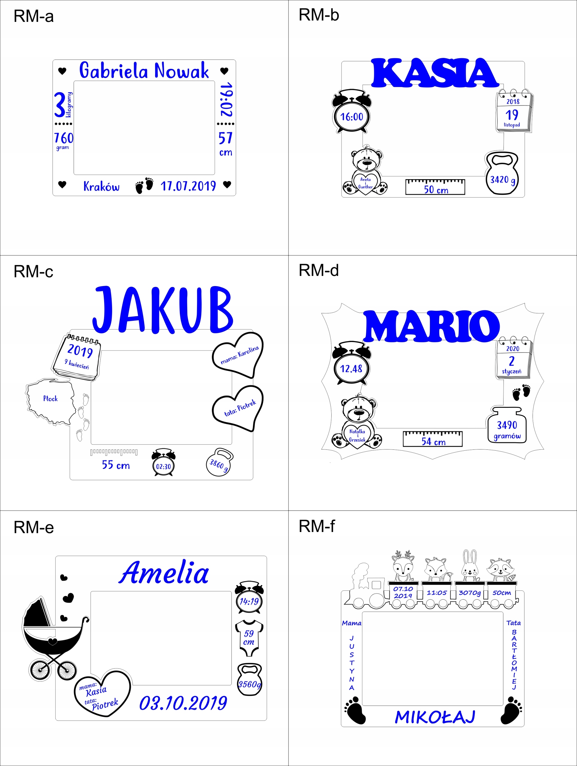 RAMKA NA ZDJĘCIE 15x10 METRYCZKA 2 chrzest ROCZEK Płeć chłopcy dziewczynki