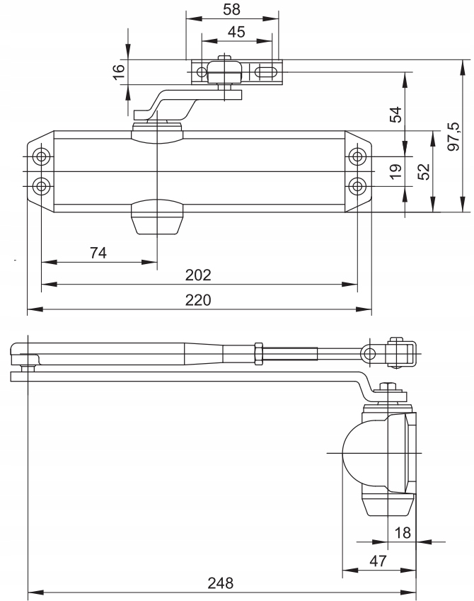 ASSA ABLOY SAMOZAMYKACZ DC120 EV1 RAMIĘ SREBRNY EAN (GTIN) 8014017948059