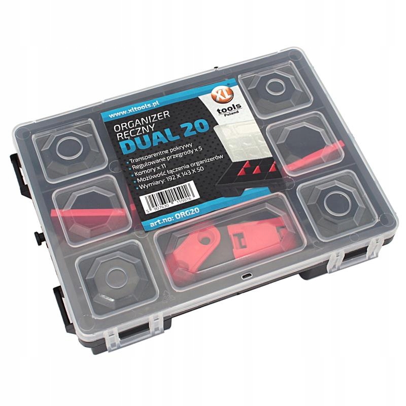 

Organizer Plastikowy Skrzynka Pojemnik Przegródki