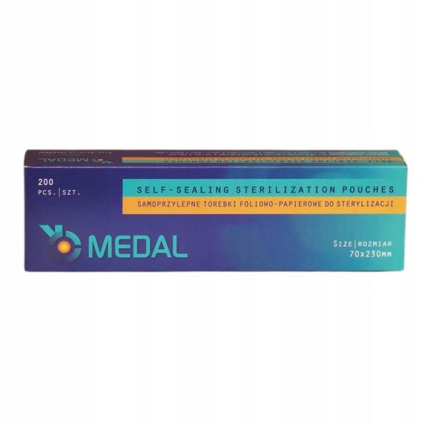 

Torebki do sterylizacji Medal 70x230mm 200szt