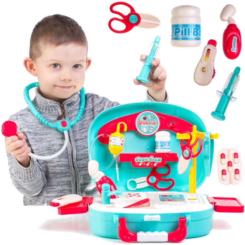 ZESTAW MAŁY LEKARZ DOKTOR W WALIZCE ZABAWKA 19 EL. EAN (GTIN) 5900101832065