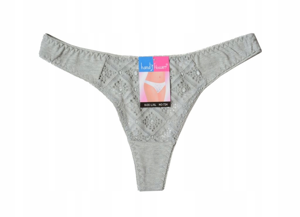 

stringi z koronką S/m nr 724 szare
