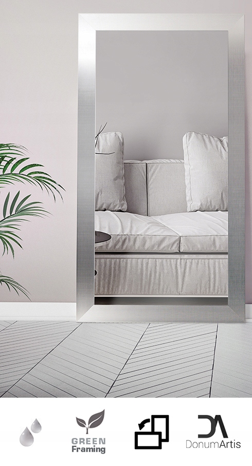 Lustro nowoczesne srebrne 60/120 kolekcja SIMPLE Typ lustra ścienne