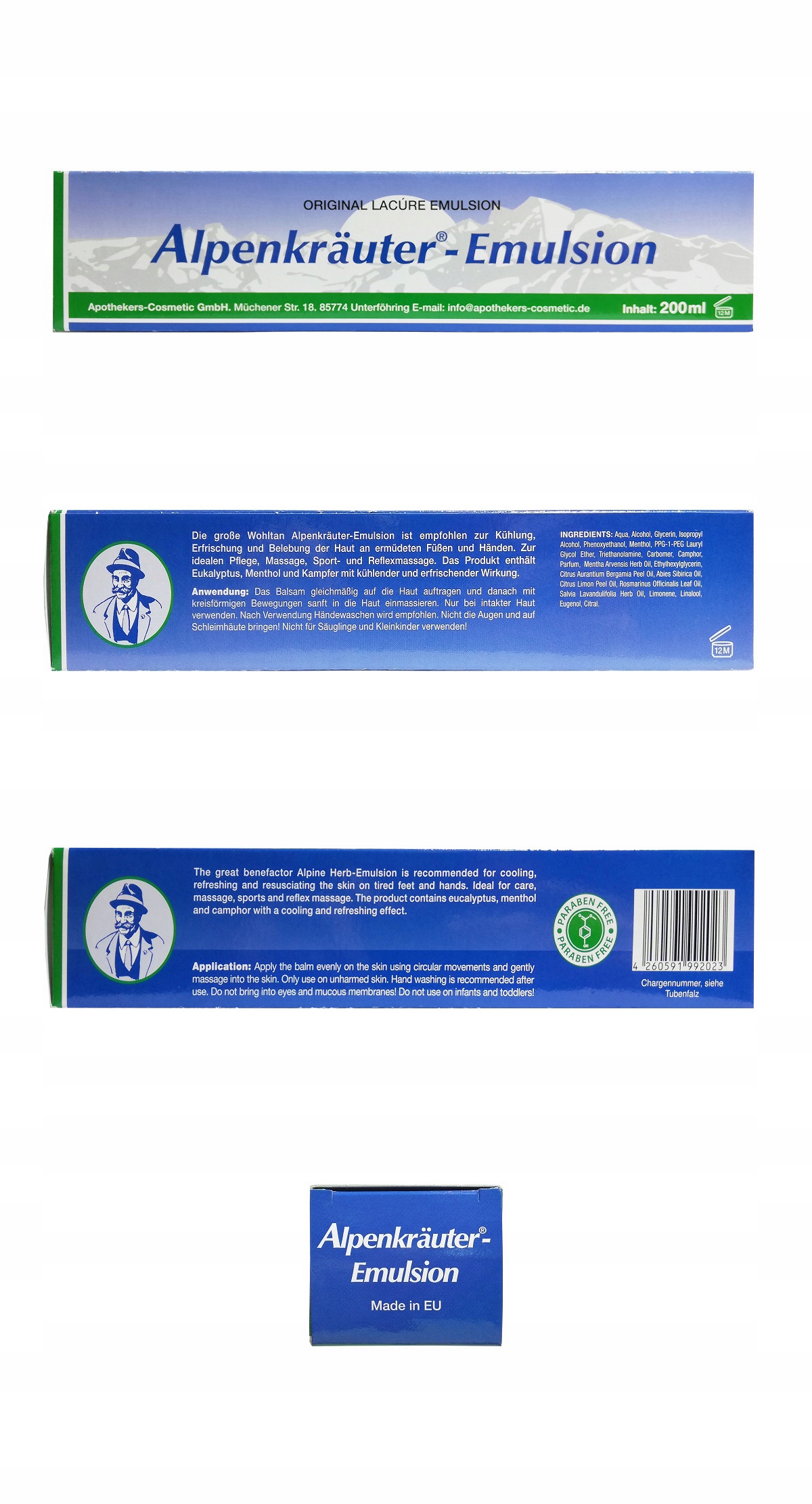 Alpenkräuter Emulsion Oryginał LACURE 200ml Maść zioła Alpejskie bezbarwna Przeznaczenie bóle mięśniowo-stawowe