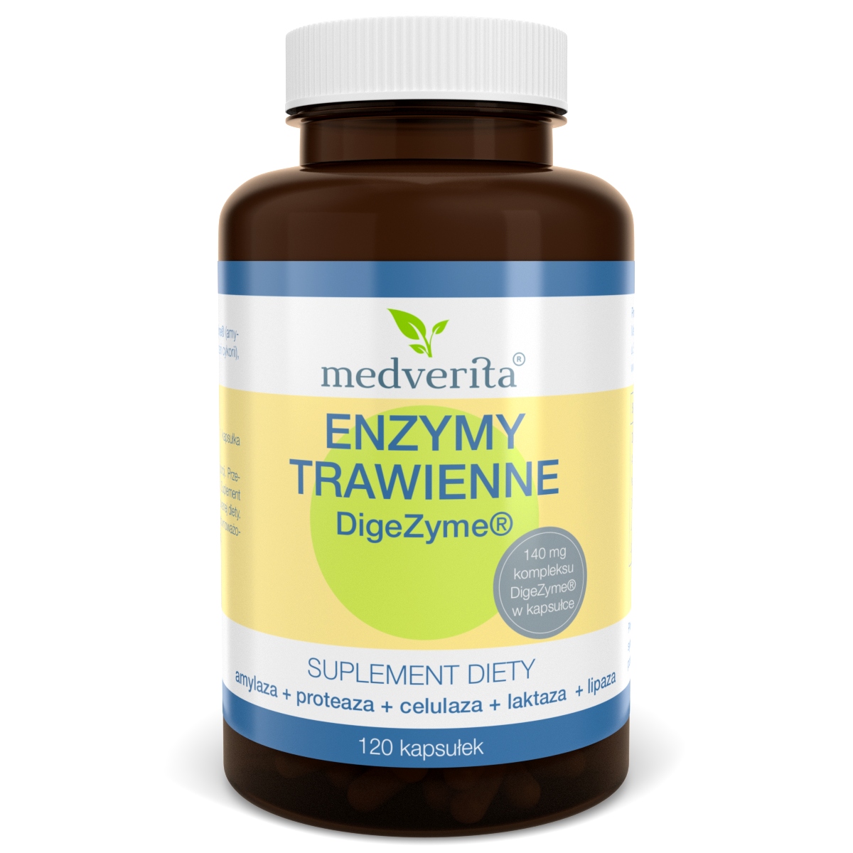 Enzymy Trawienne DIGEZYME kompleks laktaza 120 kps