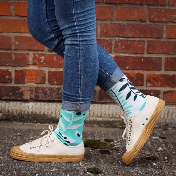 WESOŁE SKARPETKI SKARPETY 43-46 ROŚLINY OEKO-TEX Rozmiar 43-46