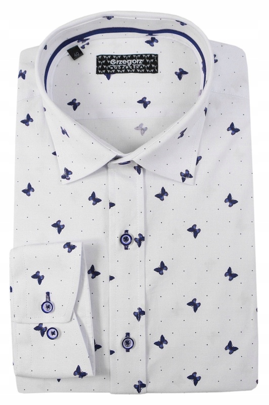 Košile s motýly Grzegorz Pánská Móda 43/176-182