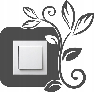 NAKLEJKI na ścianę pod kontakt włącznik gniazdo NAKLEJKA ścienna matowa