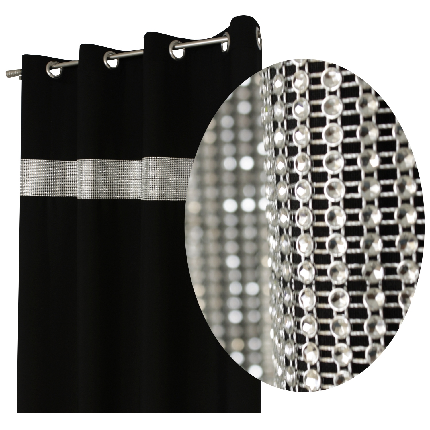 

Gotowe zasłony Cyrkonie zasłona Przelotki 145x160