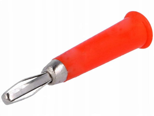 

BC-008/R Wtyk Bananowy Czerwony 4MM 60VDC dł.48mm