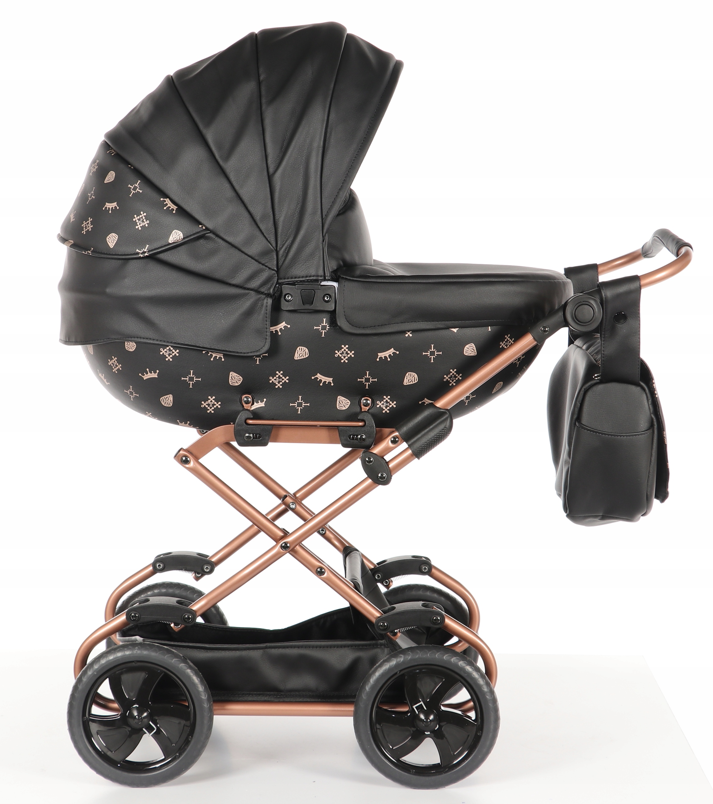 Wózek dla lalek Tako Imperial Mini Kolor dominujący odcienie szarości i srebra