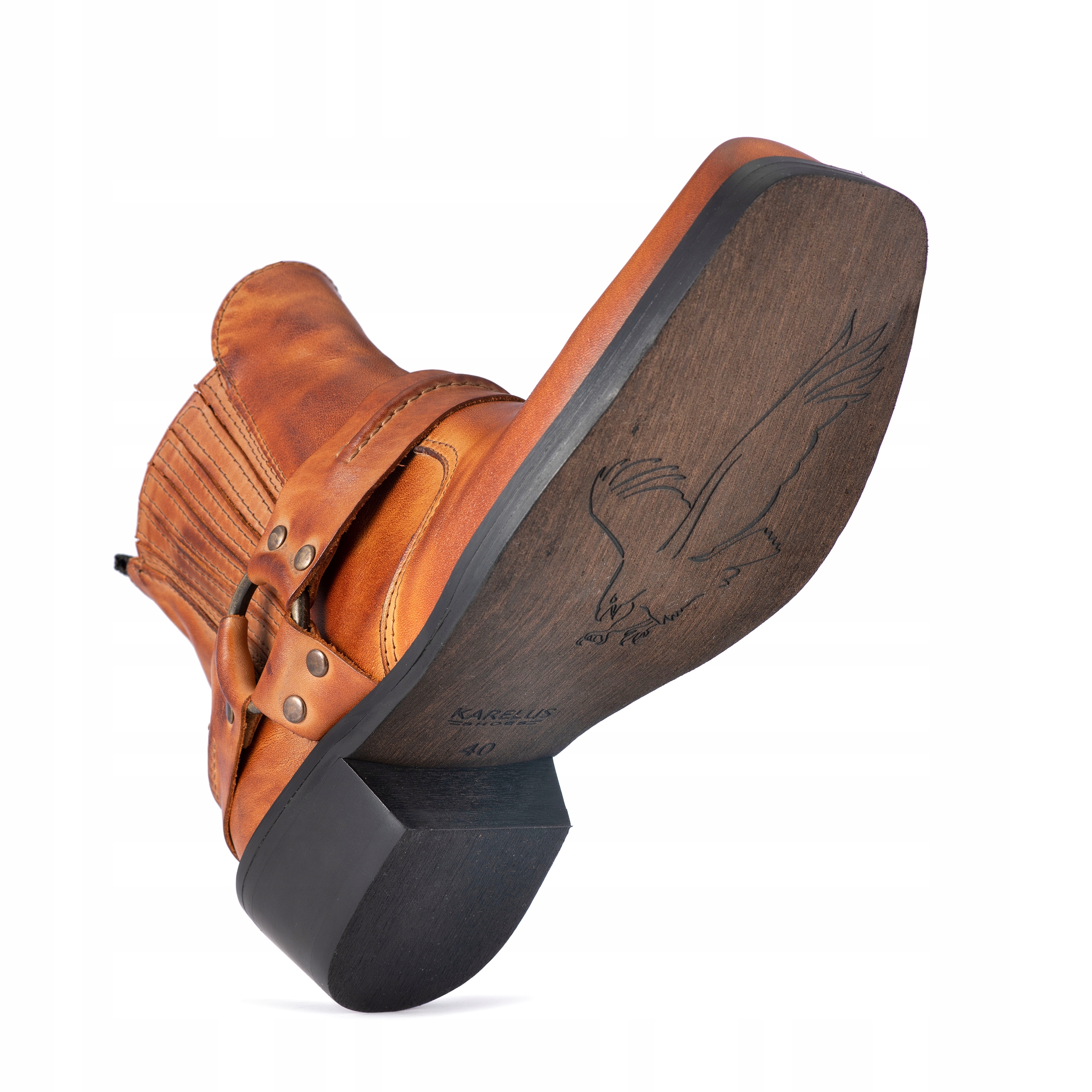 NOWOŚĆ SUPER KOWBOJKI model 610 Skóra! roz 39-46 Rozmiar 40