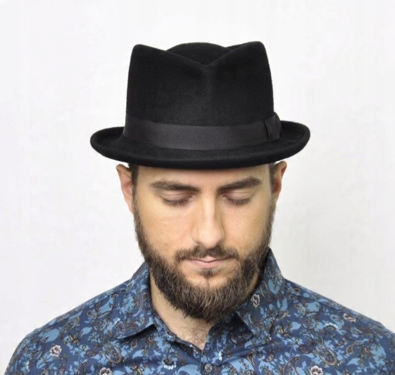 

Kapelusz męski fedora Blues Trilby 100% wełna r 58